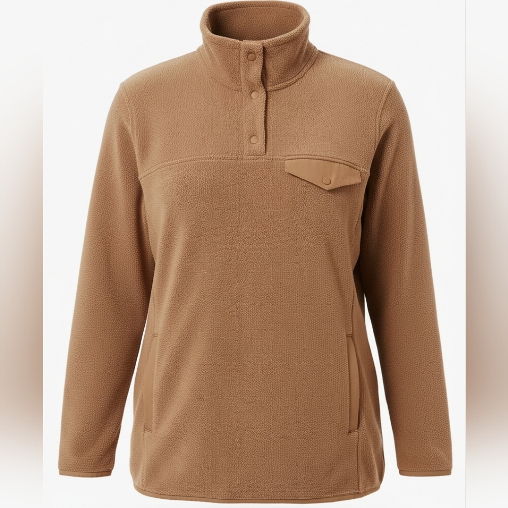 32 Degrees Heat Women's Midweight Snap Arctic Fleece Pullover Size Large